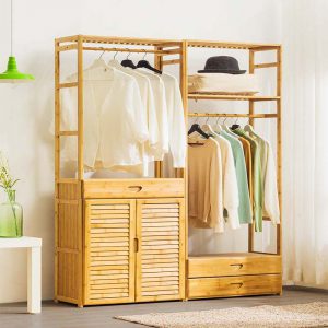 Bamboo Versatile Clothes Shelf ชั้นวางเสื้อไม้ไผ่อเนกประสงค์