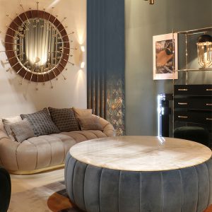 Velvet Marble Coffee Table โต๊ะกลางกำมะหยี่ท็อปหินอ่อน