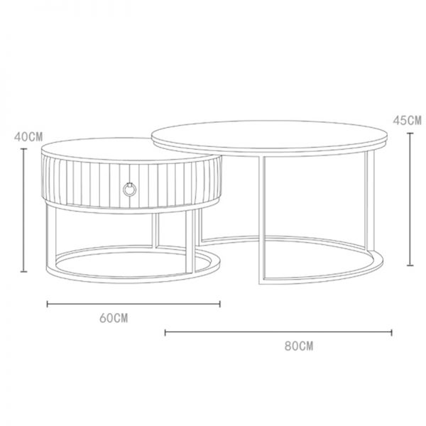 Coffee Table Set with Drawer ชุดโต๊ะกลางพร้อมลิ้นชักเก็บของ ราคาพิเศษ (4)
